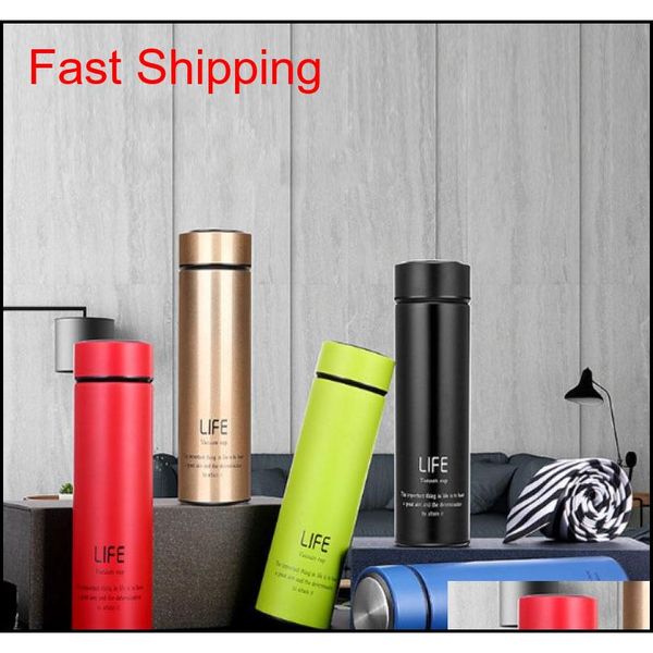 

500ml stainless steel thermos black tea vacuum flask with lid anti-scalding water bottle travel insulation pot c qylkxz toys2010