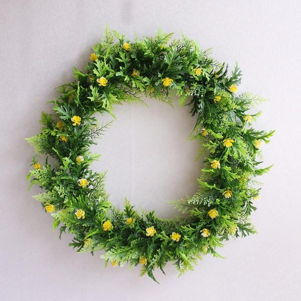 

rural style hanging decorations simulation of the wreath green plant grass ring1
