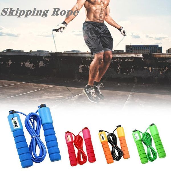 

resistance bands fitness jump ropes with counter sports adjustable fast speed counting sponge skip rope skipping wire examination rope1