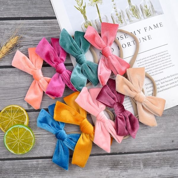 

1 piece cute hair bows baby headband elastic hair band for girl kids boutique turban new handmade headwear hair accessories q sqchzj