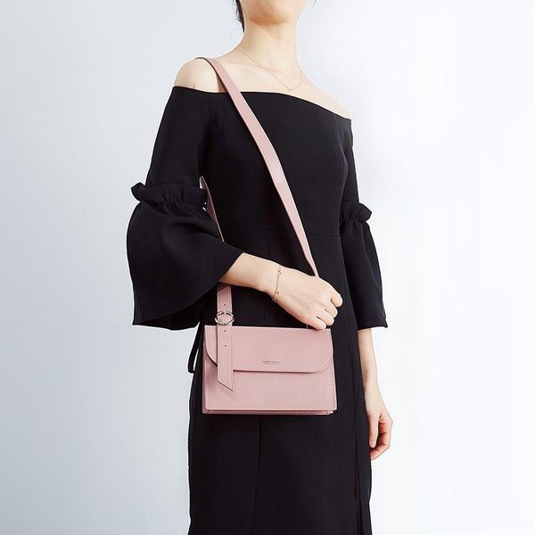 

2021 new lady pu leather women messenger bags fashion shoulder bags female crossbody flap design candy color women's