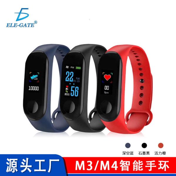 

m3 / m4 intelligent color screen health step heart rate exercise bracelet multi function waterproof watch for men and womenbgt