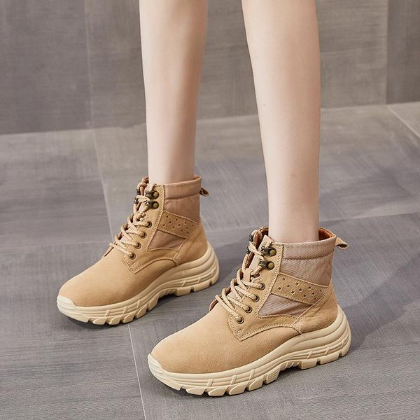 

короткие сапоги замша натуральная кожа пинетки 2020 зимняя платформа ботильоны high top узелок женские для нее, Black