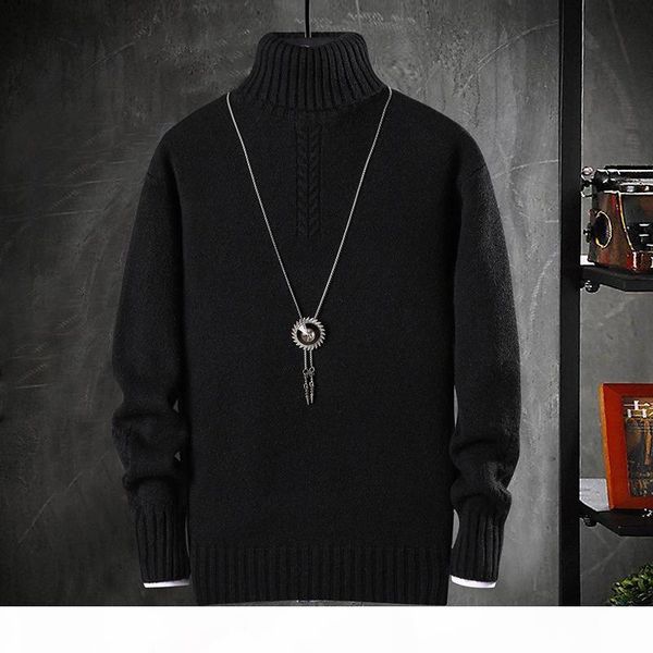 

zxk new brand mans designer sweater man design winter turtleneck for man student keep warm four color close, White;black