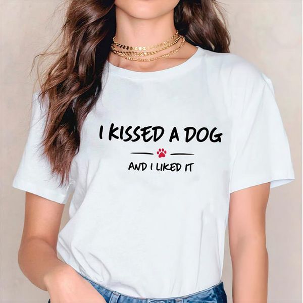 

t shirts for women t shirts dog paw letter fashion cute harajuku 90s ladies print lady womens graphic female tee shirt, White