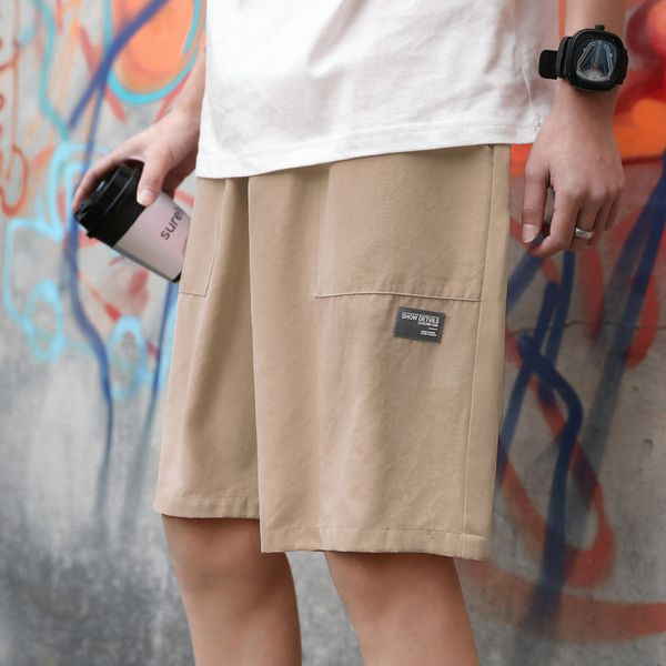 

sports shorts men's quick dry ice summer casual loose thin women's running ball capris fitness basketball pants, White;black