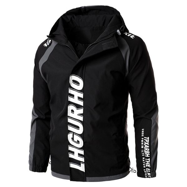 

2021 hooded mens windbreaker autumn new fashion men quality waterproof pilot jacket coats male clothing 5xl y6k9, Black;brown