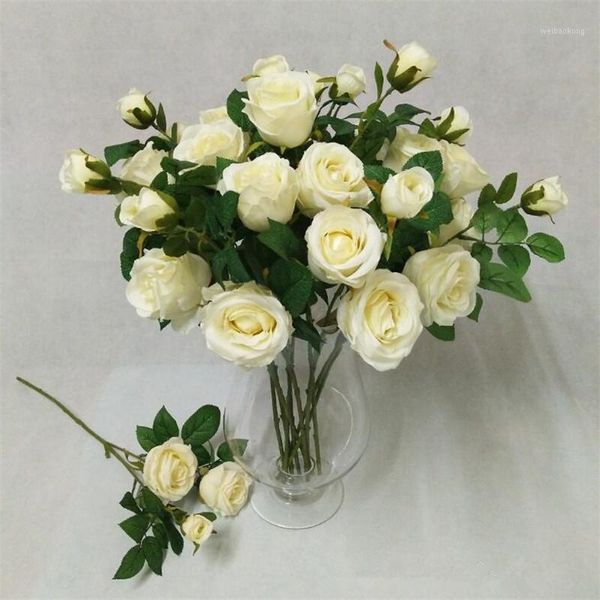 

decorative flowers & wreaths fake iceland rose(3 heads./piece) 19.69" length simulation roses for wedding home showcase artificial flow