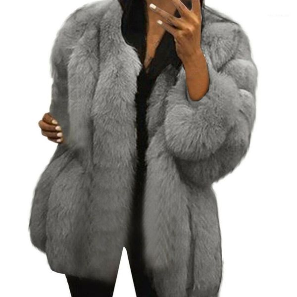 

fluffy fashion women coat outwear elegant faux fur winter dating party warm solid crew neck short daily long sleeve1, Black;brown