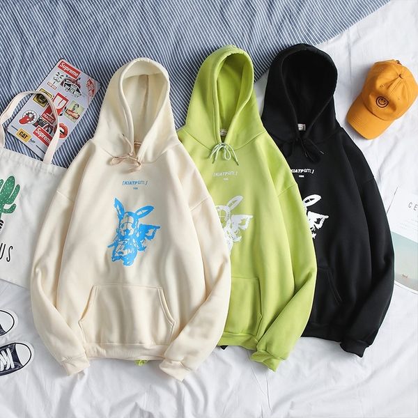 

hooded sweater men's 2020 autumn loose fashion brand large size jacket spring and autumn korean fashion, Black