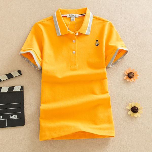 

2020 summer new bear short sleeve t-shirt coat t- popular korean version thin lapel sports cotton polo shirt onrza, White
