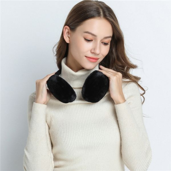 

womens winter zgirls adjustable ianlan casual earmuffs faux fur soft folding earflaps students solid portable ear warmers il00059