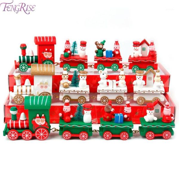 

christmas decorations fengrise wooden train ornaments for home 2021 gift navidad noel xmas year decor1