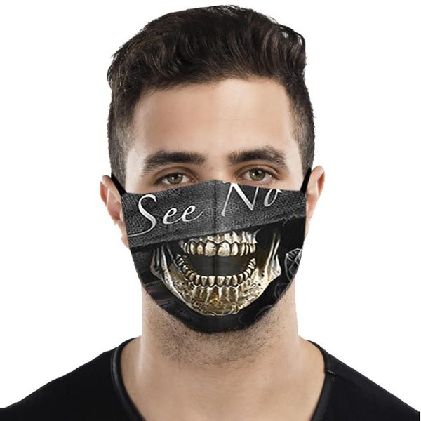 

gothic punk mask new fashion bloody rose 3d print face cover cosplay decoration for face reusable mask masque bbynlq alice_bag, Black