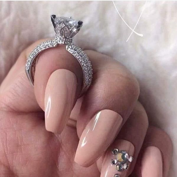 

huitan classic plant rings for girl trendy romantic wedding accessories eternity love rings cute lily shaped wholesale, Slivery;golden
