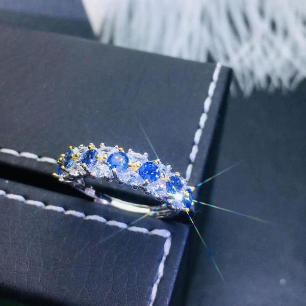 

cluster rings arrival natural real tanzanite ring 925 sterling silver fine jewelry design and, Golden;silver
