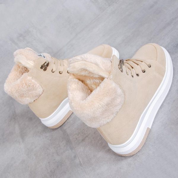 

new arrival fashion suede leather women snow boots winter warm plush women's boots waterproof ankle flat shoes 35-40 b015, Black