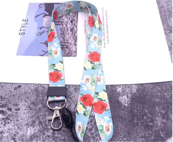 Fiori simpatici Animali per cellulare Calco per cellulare Chiave di badge ghepardo badge telecamera USB Hanging Neck Rope Lanyard with Keyring