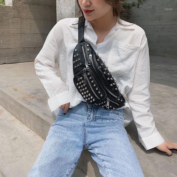 

2020 new shoulder bag women's casual fashion korean version diagonal retro student waist bag chest1