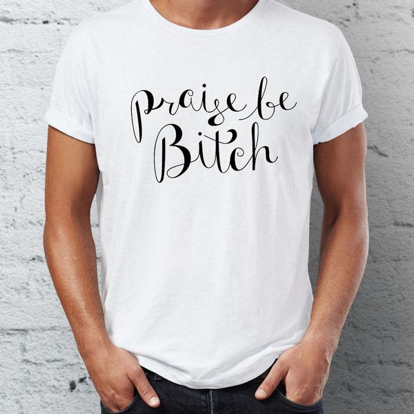 

men's t shirt praise be bitch the handmaid's tail black and white art awesome tee sport hooded sweatshirt hoodie