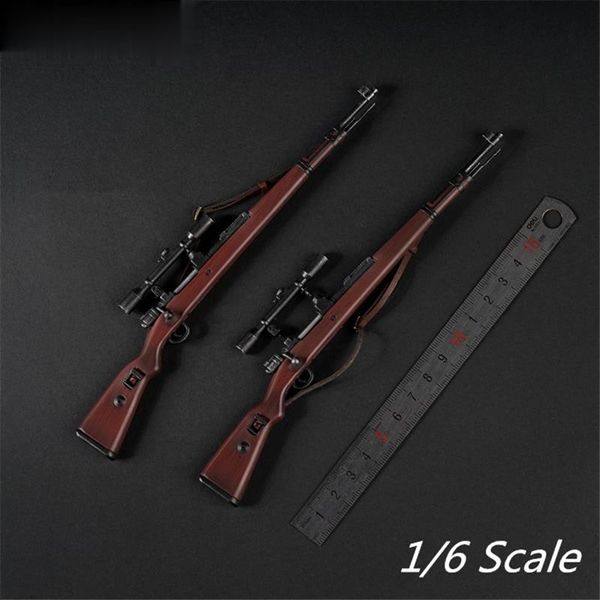 

1/6 scale 98k with 8 times mirror sniper rifle assembling gun model assembly plastic wwii weapon for 1/6 soldier military toys
