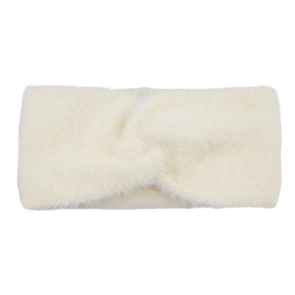 

fluffy knot headbands autumn winter ear warmer imitation mink cashmere solid color bow hairbands simple women's sweet headband q bbyega