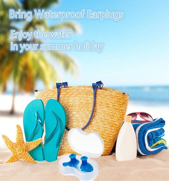 

плавают беруши взрослые с хранения силиконовые водонепроницаемые беруши для плавания дайвинг литься серфинг купание водные виды спорта jlltc