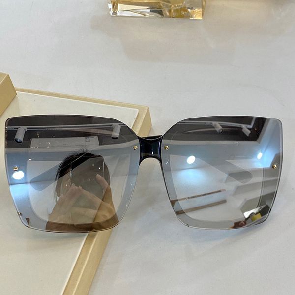 

0125 new fashion sunglasses women charming square fashionable glasses diamond plate invisible frame anti-uv sunglasses in box, White;black
