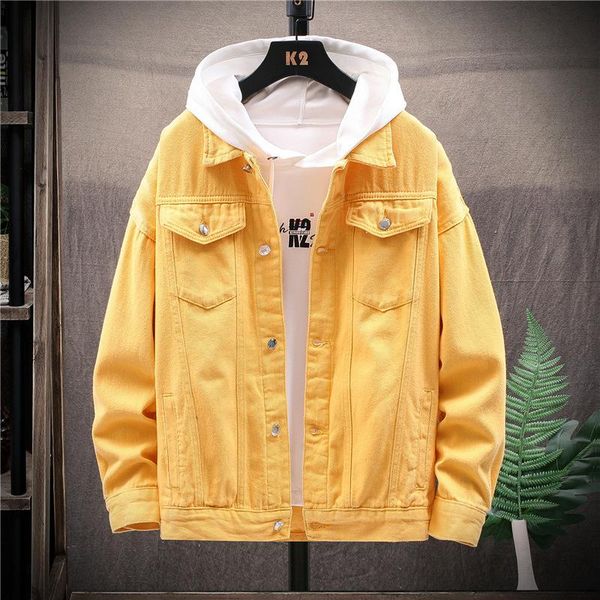 

2021 spring autumn mens cotton denim trendy fashion ripped jacket male cowboy jeans jackets size 2x  men's jacket, Black;brown