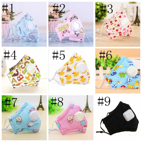 

with mask valve kids face breathable cotton breathing pm2.5 protective washable cloth masks yya238in stock124455