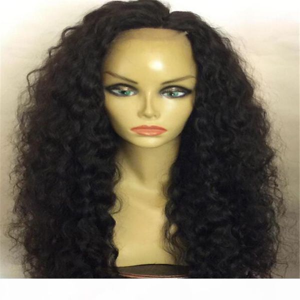 

grade 8a silk wig deep wave silk base glueless full lace wigs lace front wigs peruvian human hair wig with baby hair, Black;brown