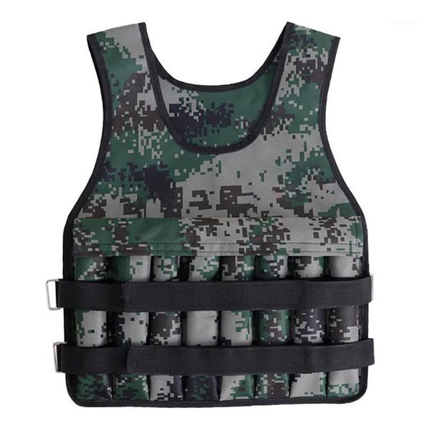 

miltary camouflage weight-bearing man tank comis vest running sandbag male fitness training adjustable o neck vests homme1, Black;white