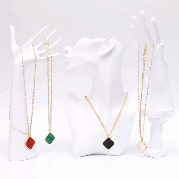 

diamond 925 silver fashion classic4/four leaf clover necklaces pendants mother-of-pearl plated 18k for women&girl valentine's mother&#0
