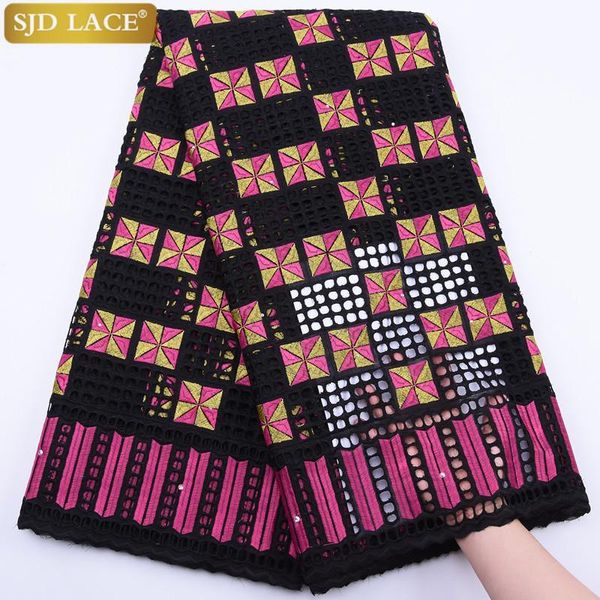 

new arrivals swiss voile lace in switzerland nigeian african dry lace fabric punch cotton for daily sew a1770, Pink;blue