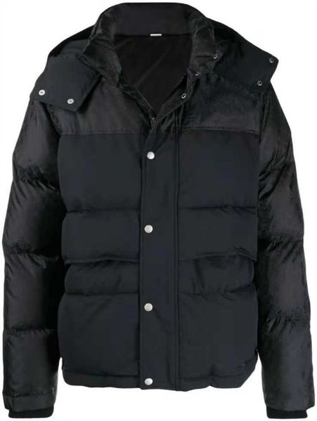 

men nylon puffy short down jacket black winter fashion male warm hooded zipper pocket coat