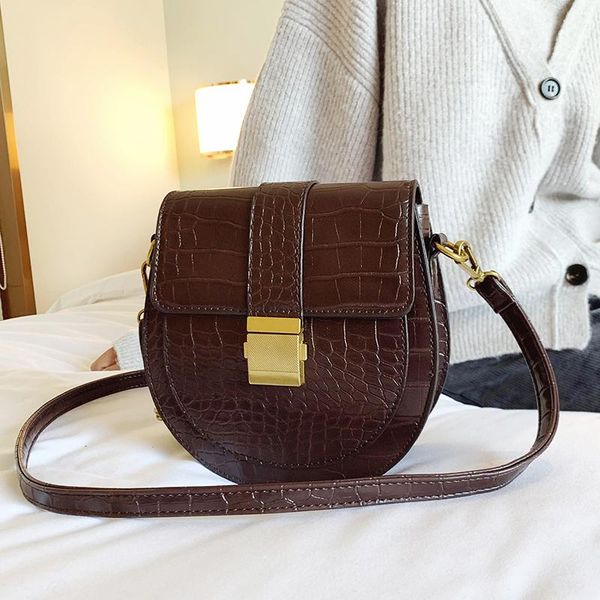 

royadong brand saddle women messenger bags luxury stone pu leather crossbody bags for women 2020 designer handbags bag sac