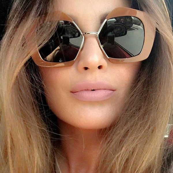 

designer cat eye sun glasses for women brand designer sunglasses semi rimless glasses gradient eyeglasses uv400 y105, White;black