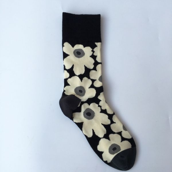 

mcj58 корейских чистой среда sockschildren одежды чулки носков средних иных мода мак стиль цветок элегантного цветок небольшого хлопок дети, Black