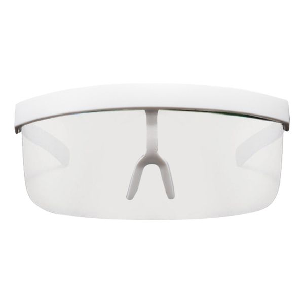 

ic oversized shield visor sunglasses flat mirrored mono lens dustproof windproof eyeglasses cover for summer outdoor