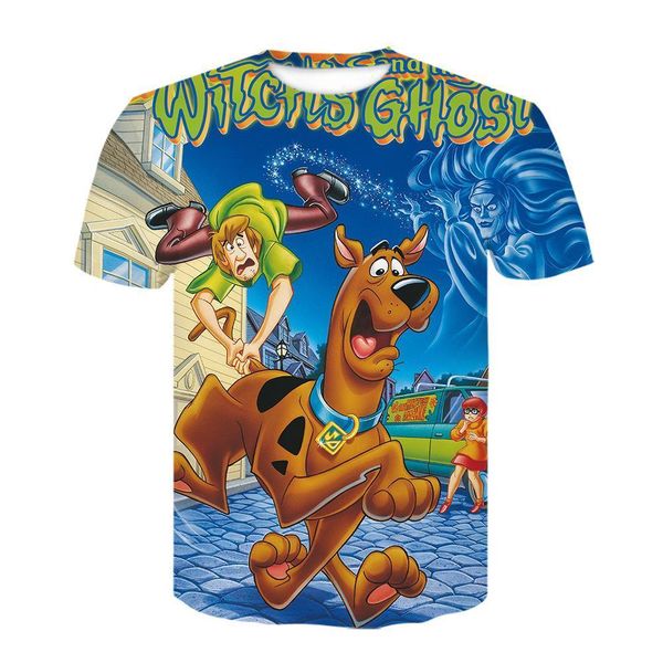 

anime scooby doo 3d print short sleeve brand desgin t shirt cartoon youth casual kids harajuku oversized t shirt s-6xl, White;black