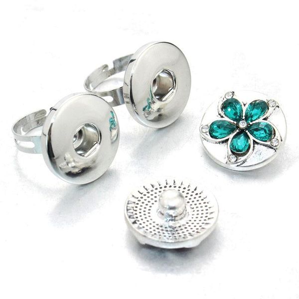 

10pcs round adjustable 18mm snap button rings jewelry for snap button charms 5350 10pcs round q bbyvlo, Silver