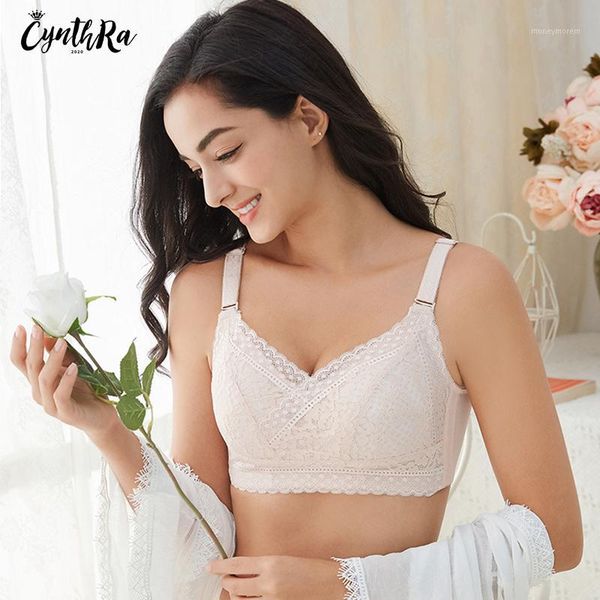 

bras cynthra wireless underwear women lace thin plus size bralette breathable push up ladies removable lingerie1, Red;black