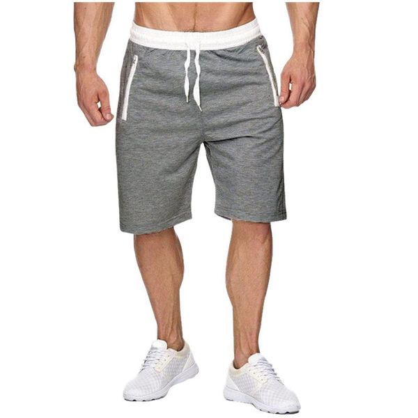 

summer new fashion men sporting beaching shorts trousers cotton bodybuilding sweatpants fitness short jogger casual gyms shorts, White;black