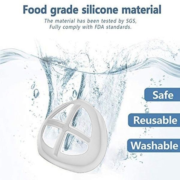 

new factory holders breathable valve mouth support 3d lipstick protection face mask bracket food grade silicone