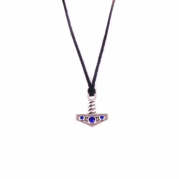 

hammer pendant religion jewelry wax rope necklace charm necklace, Silver