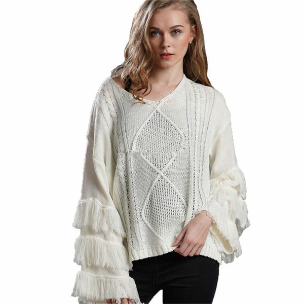 

women clothe knitted long sleeve sweater s christmas winter round neck pink pullover repair fashion jumpers keep warm oversize, White;black