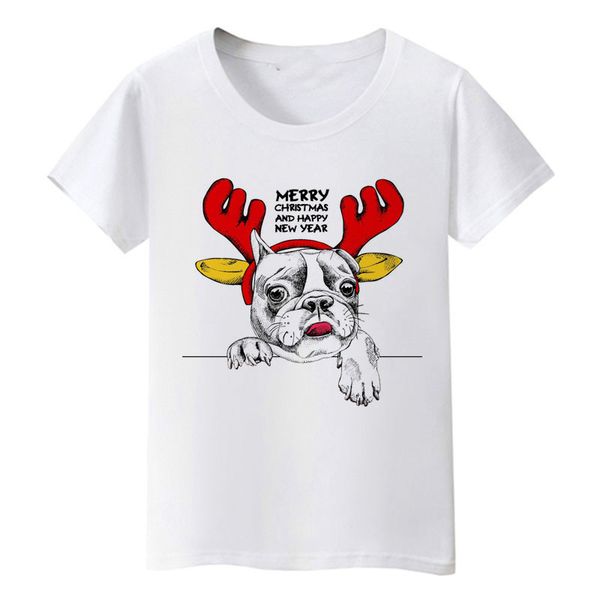 

nueva camiseta para mujer camisas pug vida navidad perro divertido impreso t camisas mujeres ronda masajeadores hoodie designers t shirts