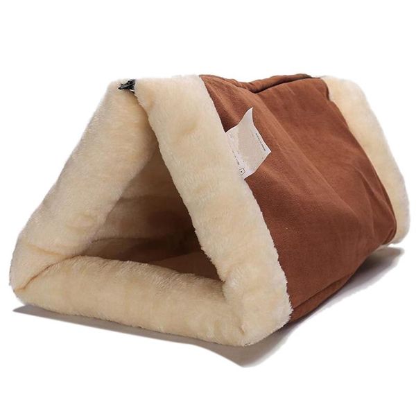 

cat beds & furniture 2 in 1 pet nest bed tunnel wool tube indoor cushion mat suitable for puppies kittens dog foldable machine