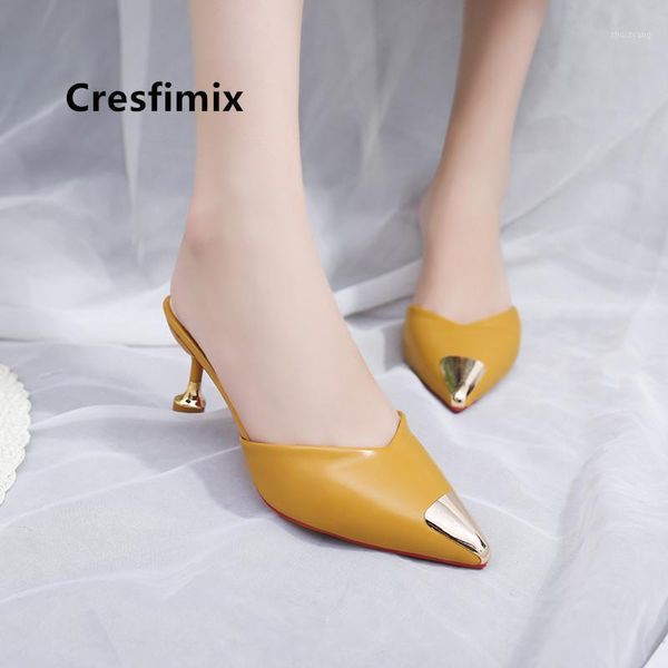 

cresfimix women pointed toe pu leather high heel shoes lady casual black heels cool spring summer shoes a54561