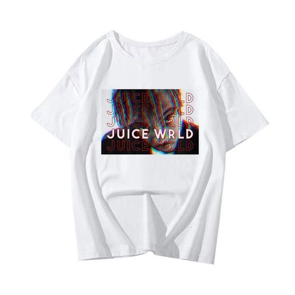 

juice wrld fashion tshirt harajuku women's t-shirt 999 streetwear print homme cotton round neck casual clothes, White